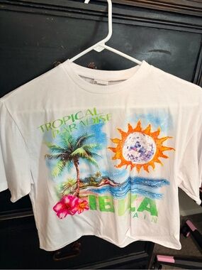 No Boundaries Kids "Tropical Paradise" Graphic Tee - White